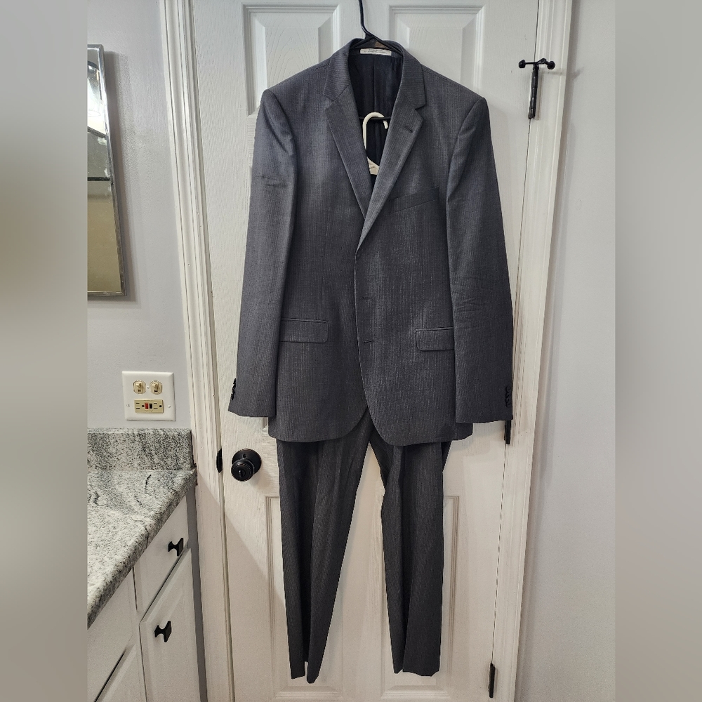 Joseph Abboud Jacket(42L)+pants(35W×42L) gray extreme slim fit